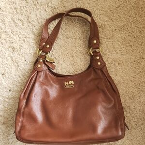 Coach Tan Leather Shoulder Bag